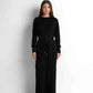 Drawstring Wide-Leg Pants - Black