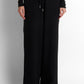 Drawstring Wide-Leg Pants - Black