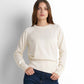 Crew Neck Knit Pullover - Cream