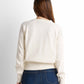 Crew Neck Knit Pullover - Cream