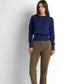 Crew Neck Knit Pullover - Navy