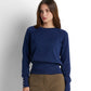 Crew Neck Knit Pullover - Navy