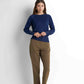 Crew Neck Knit Pullover - Navy