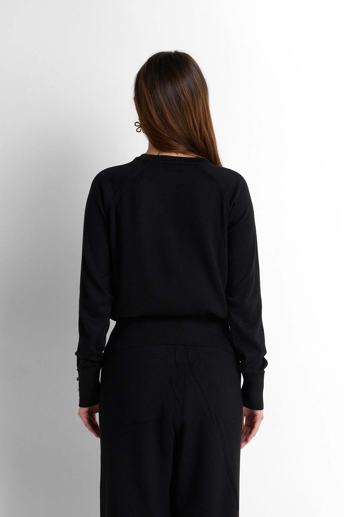 Turtleneck Knit Pullover - Black