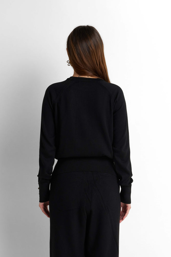 Turtleneck Knit Pullover - Black