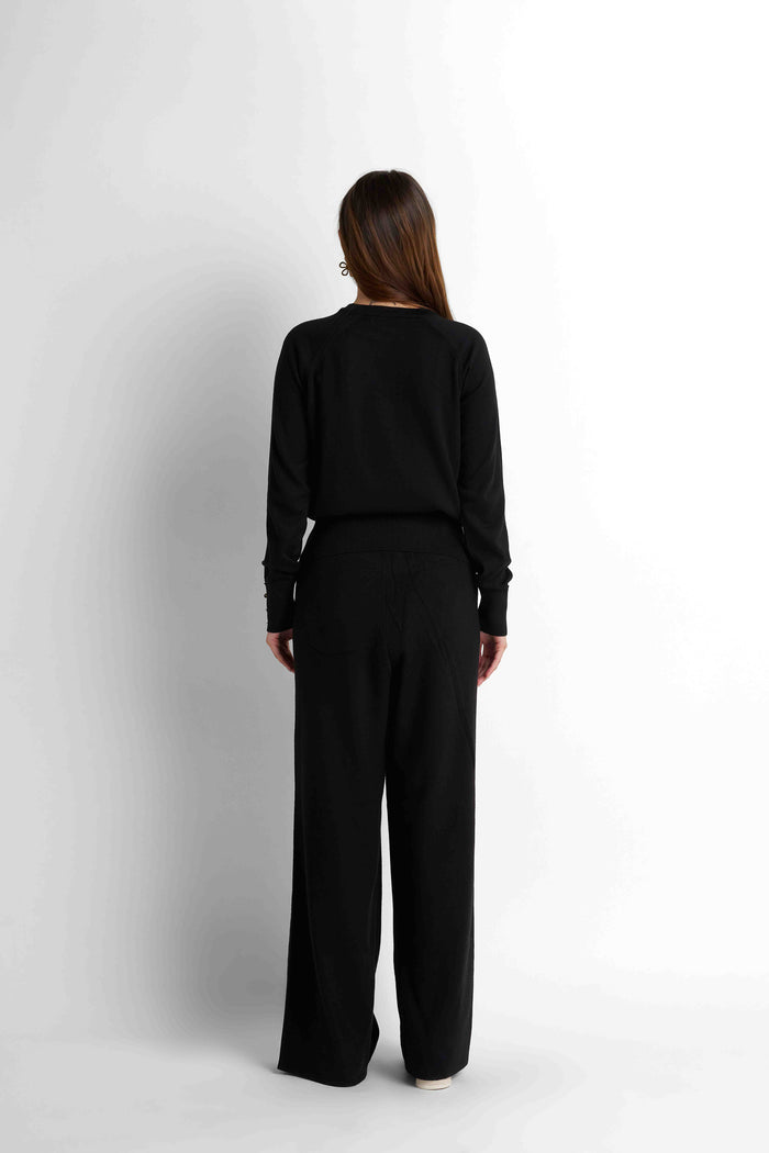 Turtleneck Knit Pullover - Black