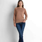 Crew Neck Knit Pullover - Mocha