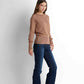 Crew Neck Knit Pullover - Mocha