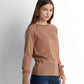 Crew Neck Knit Pullover - Mocha