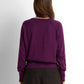 Crew Neck Knit Pullover - Plum