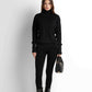Turtleneck Knit Pullover - Black