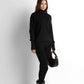 Turtleneck Knit Pullover - Black