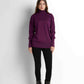 Turtleneck Knit Pullover - Plum