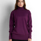 Turtleneck Knit Pullover - Plum