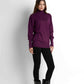 Turtleneck Knit Pullover - Plum