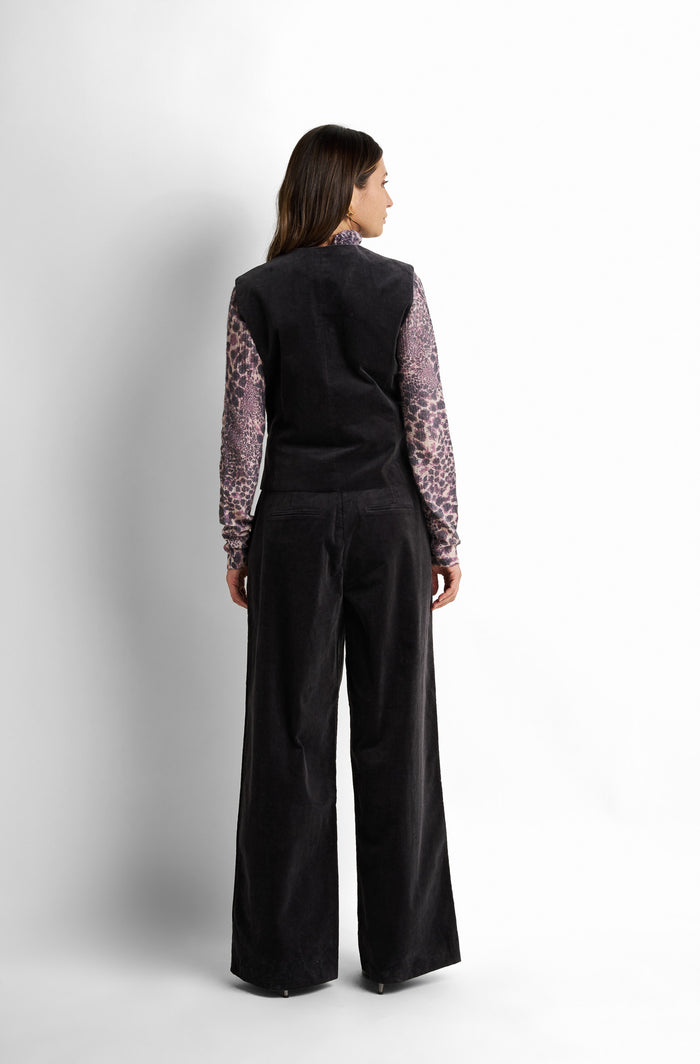 Corduroy tailored waistcoat vest