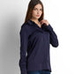 Satin Button-Down Shirt - Navy