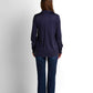 Satin Button-Down Shirt - Navy
