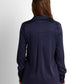 Satin Button-Down Shirt - Navy