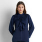 Ruffled Blouse - Navy