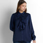 Ruffled Blouse - Navy