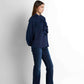 Ruffled Blouse - Navy