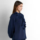 Ruffled Blouse - Navy