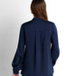 Ruffled Blouse - Navy