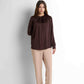 Satin Blouse - Brown