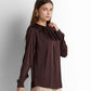 Satin Blouse - Brown