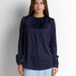 Satin Blouse - Navy