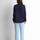Satin Blouse - Navy
