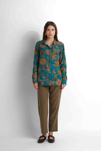 Printed Blouse - Aqua Printed