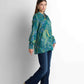 Printed Blouse - Printed Teal