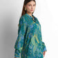 Printed Blouse - Printed Teal