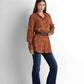 Belted Printed Blouse - Mocha