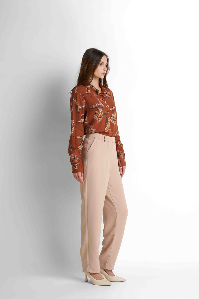 Printed Blouse - Brown Print