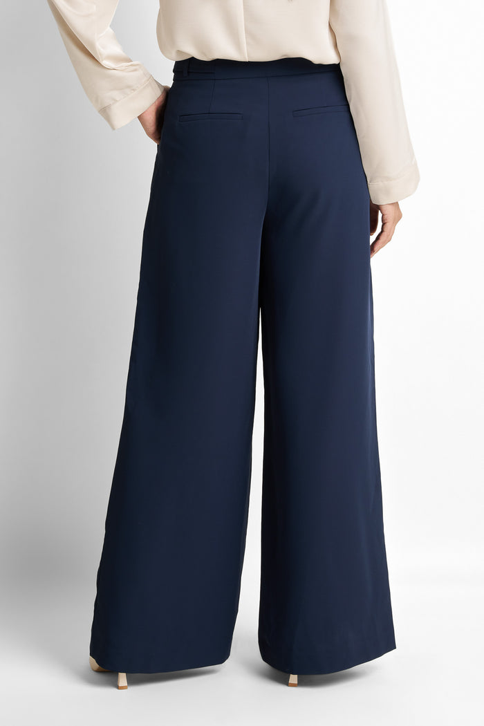 High-waisted wide-leg  tailored trousers