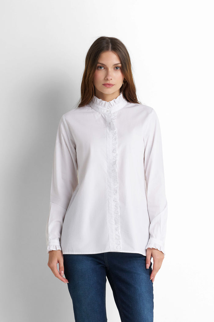 Oversized Cotton Shirt - White