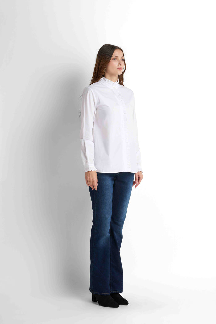 Oversized Cotton Shirt - White