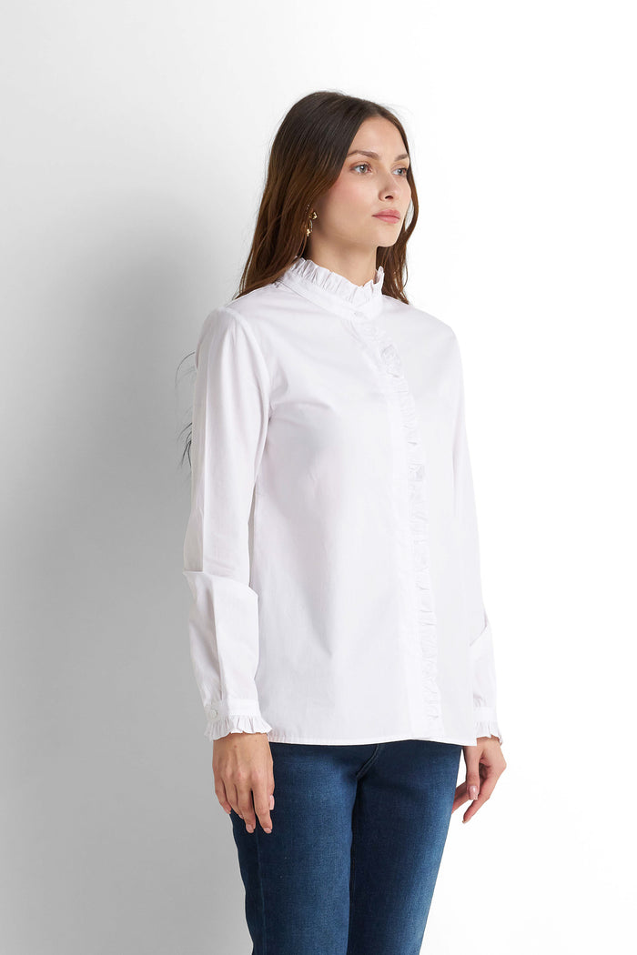 Oversized Cotton Shirt - White