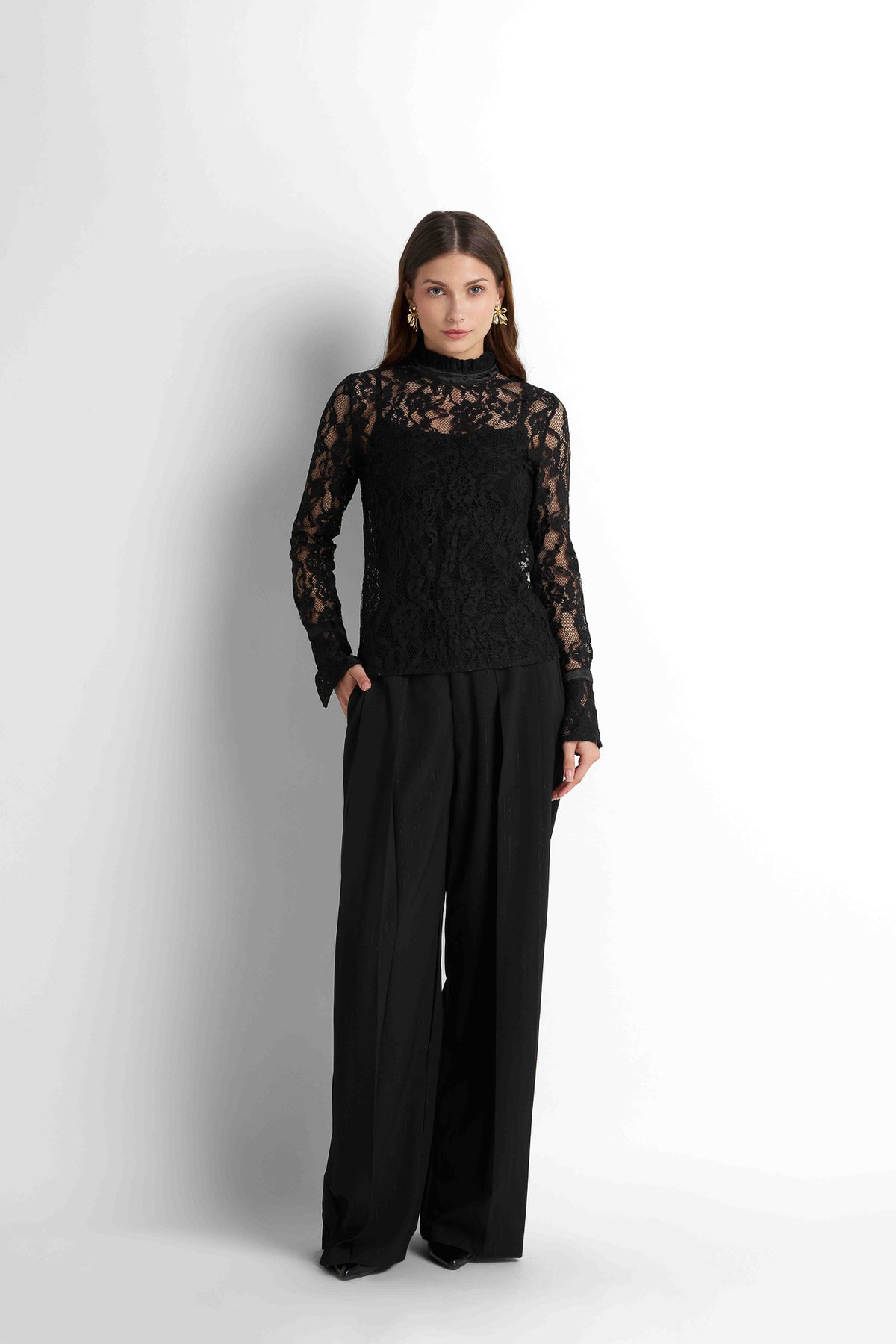 Lace Blouse - Black
