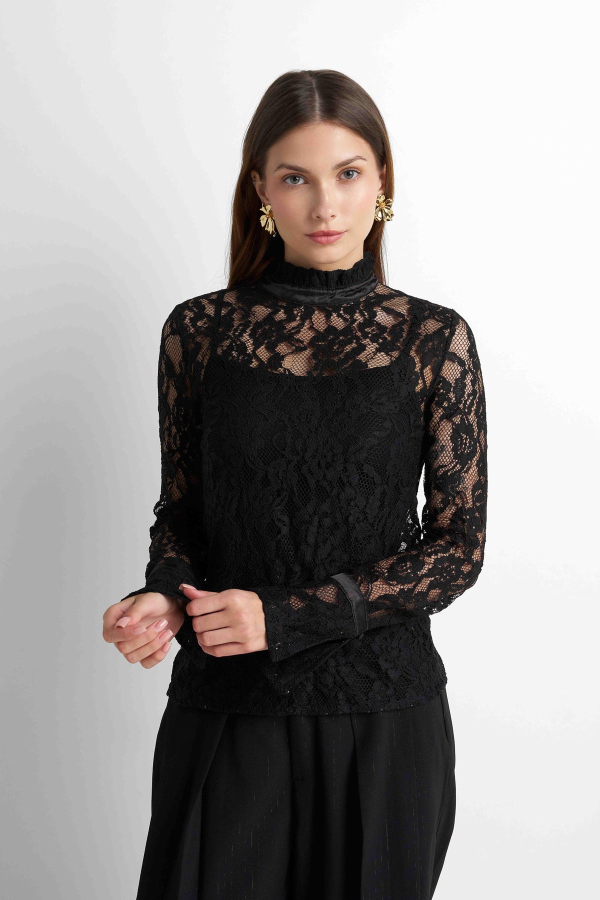 Lace Blouse - Black