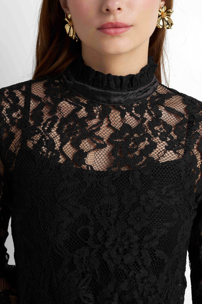 Lace Blouse - Black