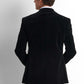 Velvet Tuxedo Blazer - Black