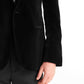 Velvet Tuxedo Blazer - Black