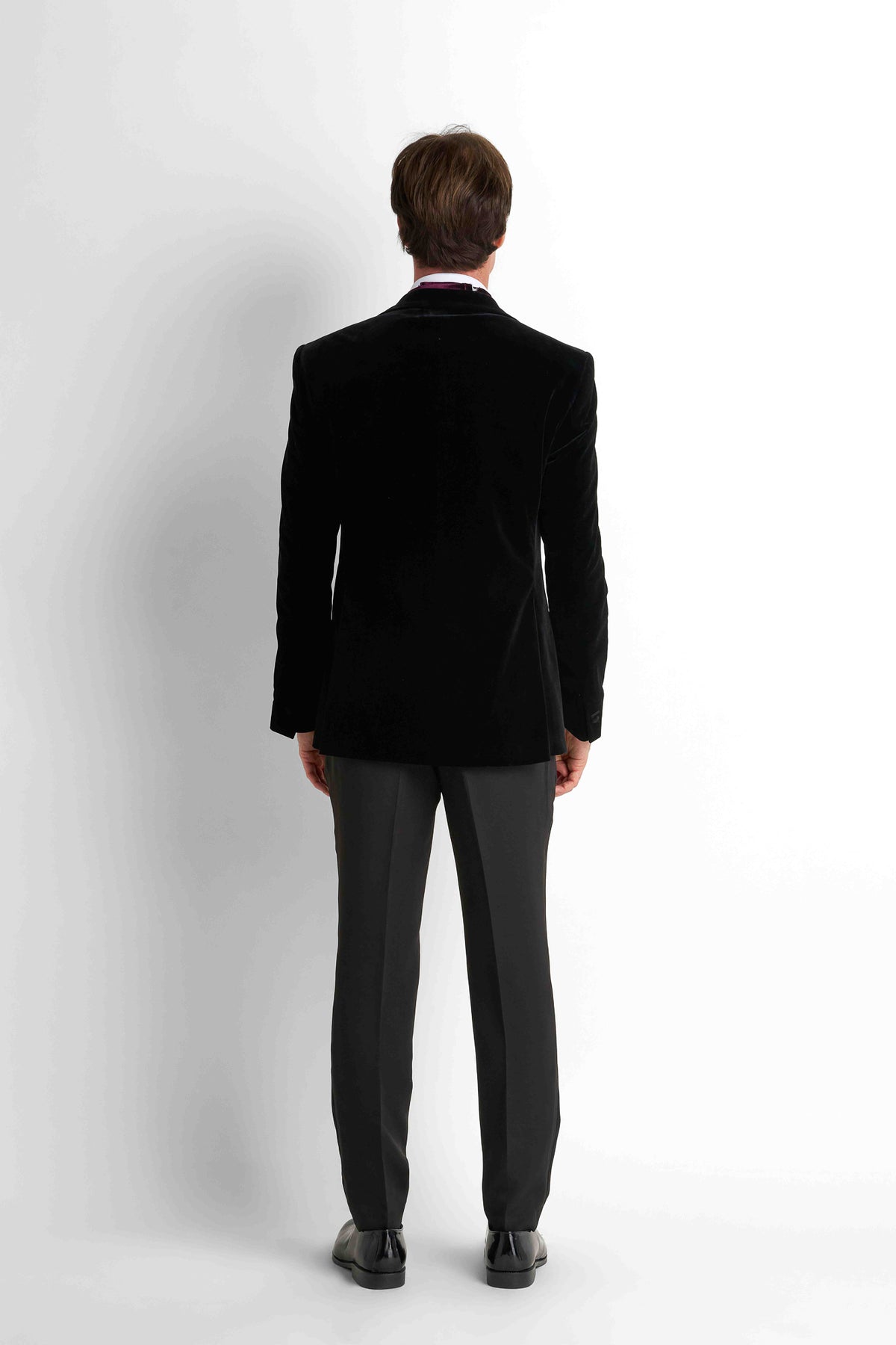 Velvet Tuxedo Blazer - Black