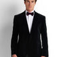 Velvet Tuxedo Blazer - Black