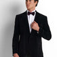 Velvet Tuxedo Blazer - Black