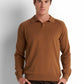 Knit Polo Pullover - Camel